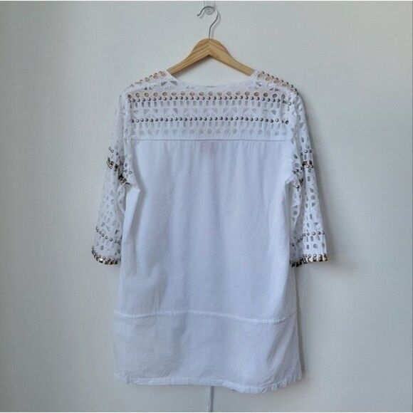 Tory BURCH white embellished tunic - Picture 13 of 14